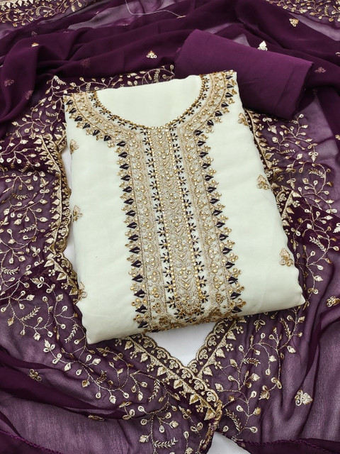 Nayanthara Trends Embroidered Unstitched Dress Material