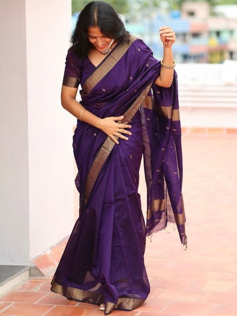 CaniBani Woven Design Zari Banarasi Saree