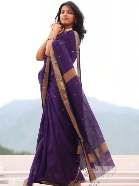 CaniBani Woven Design Zari Banarasi Saree - Image 4