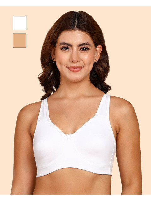 DressBerry Breathable Cotton Plus Size Full Coverage Non-Padded Bra