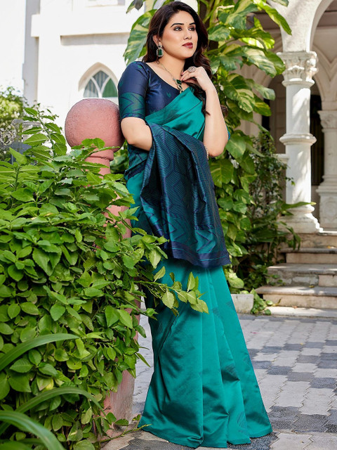 JANOI Woven Design Silk Cotton Saree - Image 5