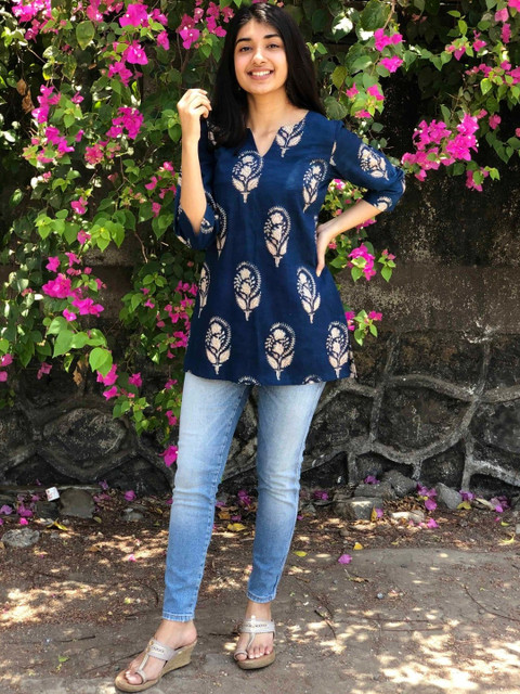 ROOM 19 Print Ethnic Top