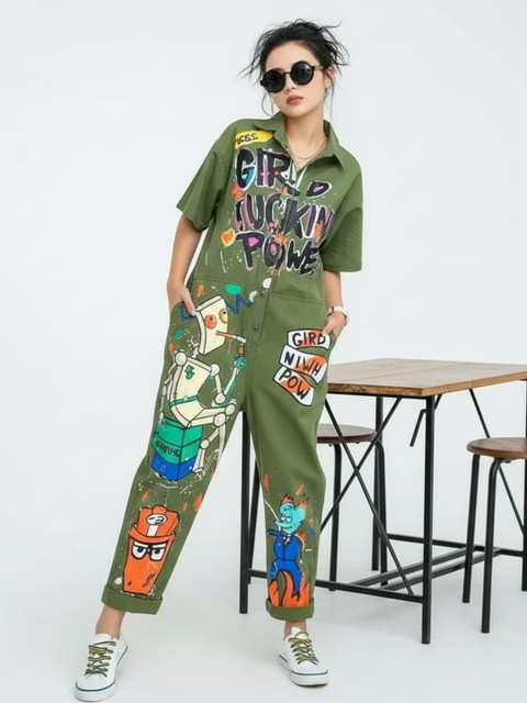 HIGH BUY Women Printed Basic Jumpsuit