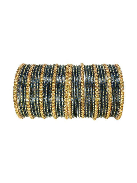 Pasovi Set Of 34 Stones Studded Bangles