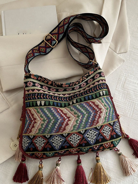 StyleCast Printed PU Structured Sling Bag