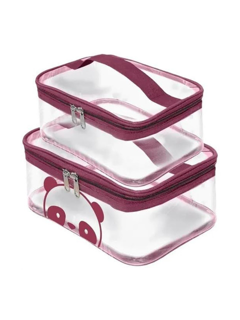 MINKITT Pink & Transparent 2-Pieces Travel Accessory