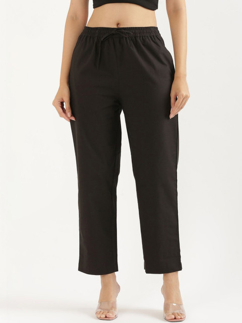SAADAA Women Cotton Straight Pants