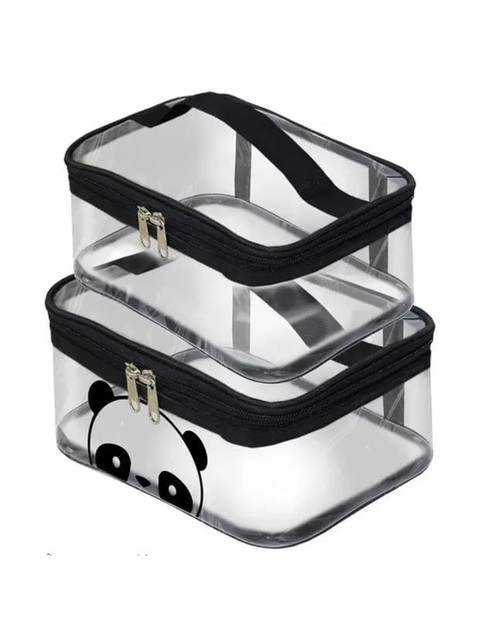 MINKITT 2Pcs Black & Transparent Waterproof Storage Pouch