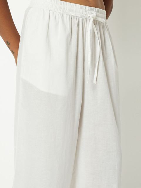 max Women Embroidered Straight fit Cropped Ethnic Palazzos - Image 5