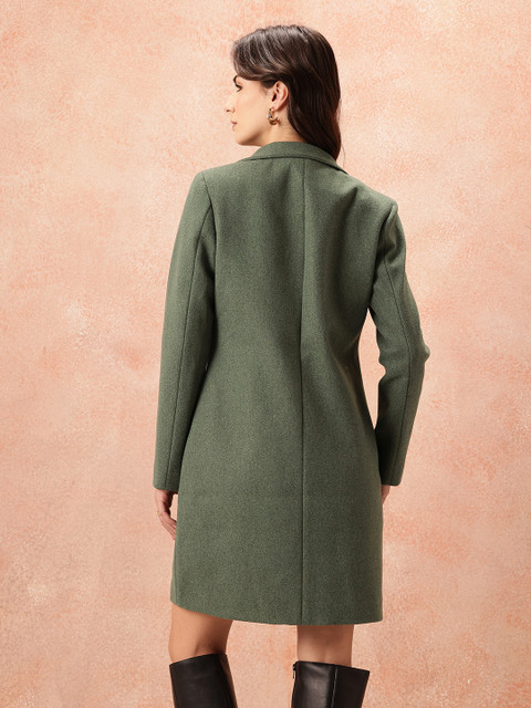 all about you Notched Lapel Collar Regular Fit Overcoat - Image 5