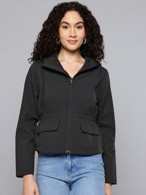 Fort Collins Self-Checked Hooded Tailored Jacket