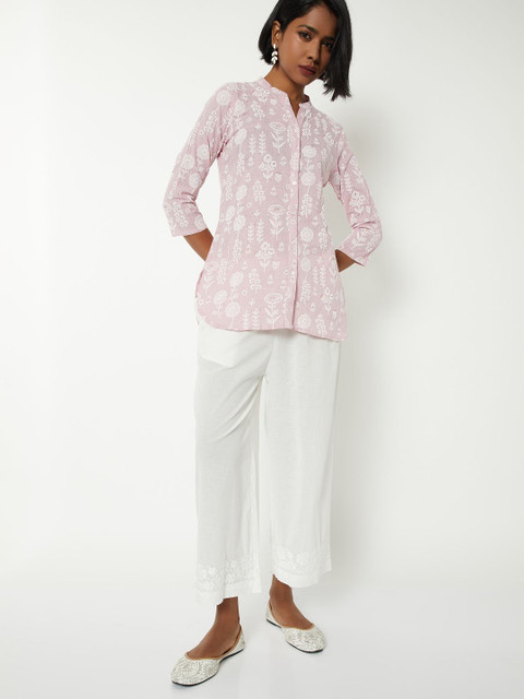 max Women Embroidered Straight fit Cropped Ethnic Palazzos - Image 4