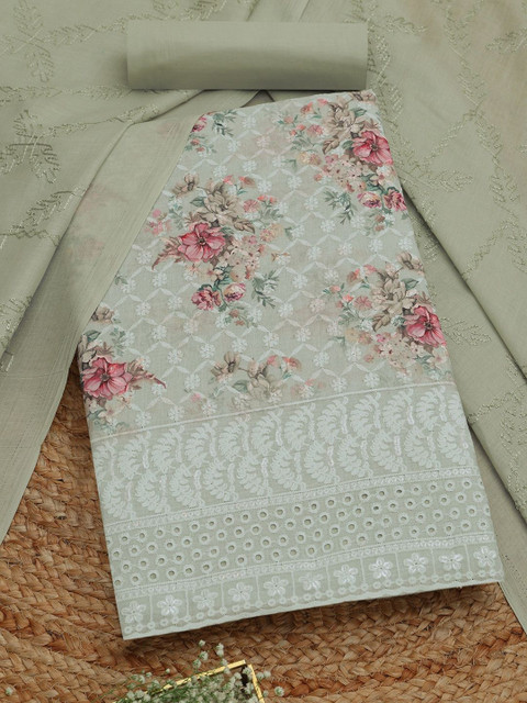 Soch Printed Pure Cotton Unstitched Dress Material