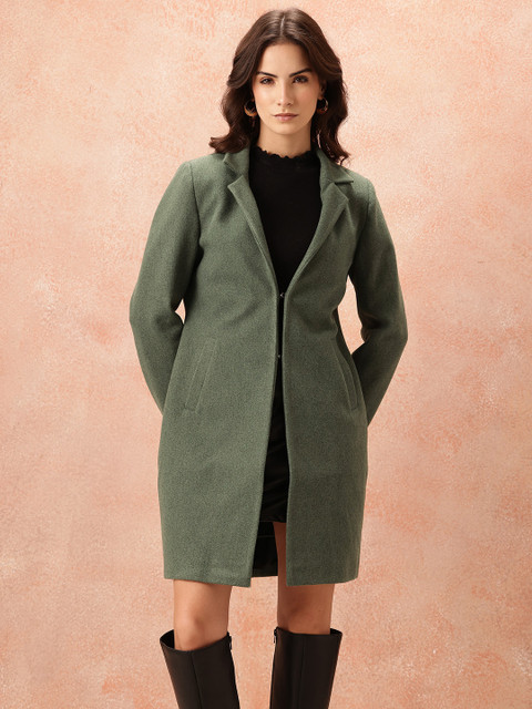 all about you Notched Lapel Collar Regular Fit Overcoat - Image 3