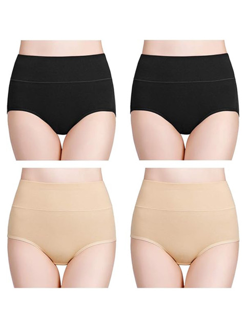 Diving Deep Women Pack Of 4 Mid-Rise Hipster Briefs