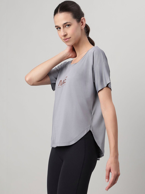 MKH Women Typography Printed Dri-FIT T-shirt