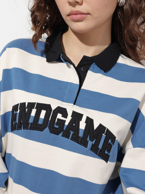 The Roadster Life Co. Striped Applique Sweatshirt - Image 2