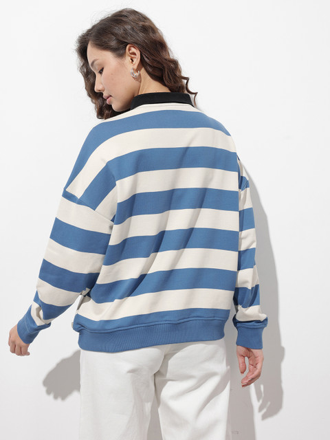 The Roadster Life Co. Striped Applique Sweatshirt - Image 5