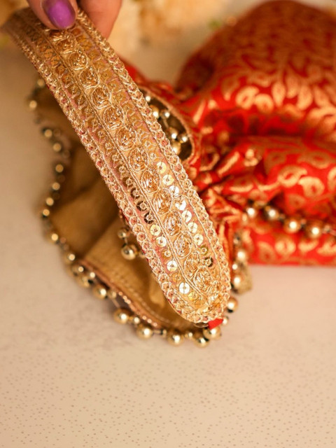 YUVA STREE Textured Potli Clutch - Image 3