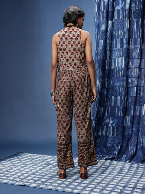 Taavi Bagru Floral Printed Top And Trousres Co-Ords - Image 3