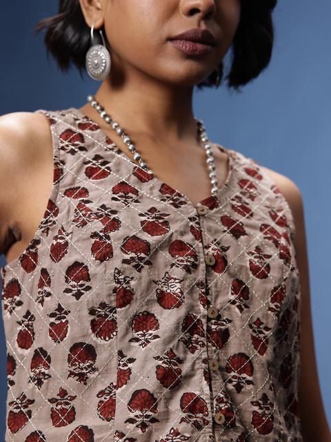 Taavi Bagru Floral Printed Top And Trousres Co-Ords - Image 5