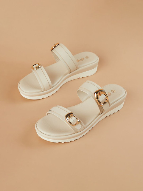 Ginger by Lifestyle Women PU Comfort Sandals