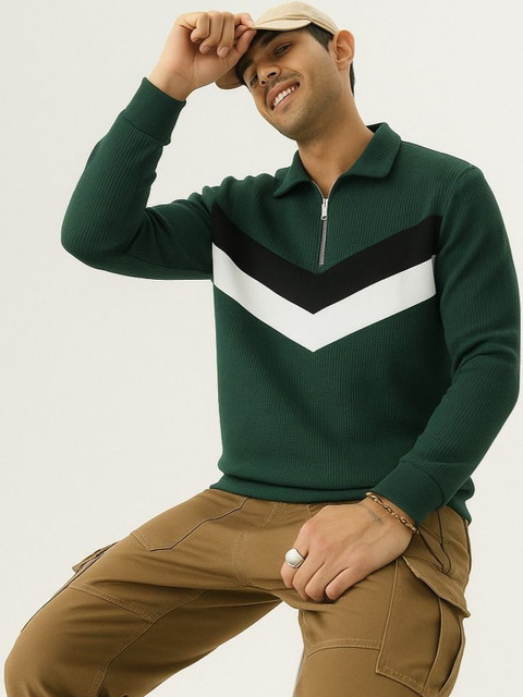 Try This Men Colourblocked Polo Collar 1 T-shirt