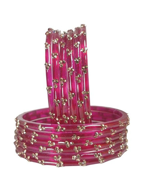 Sunglance Set Of 12 Zircon-Studded Bangles