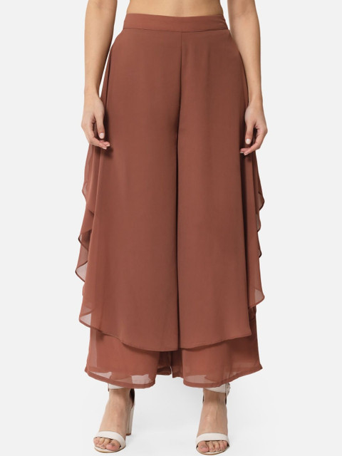 SZN Women Flared Georgette Ethnic Palazzos