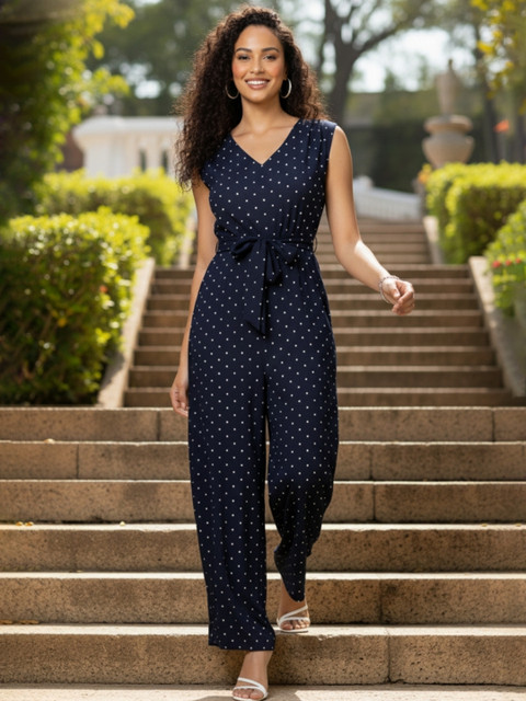 June 9 Clothing Printed Basic Jumpsuit
