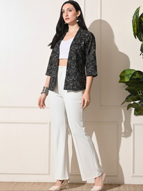 DECKEDUP Women Printed Shrug