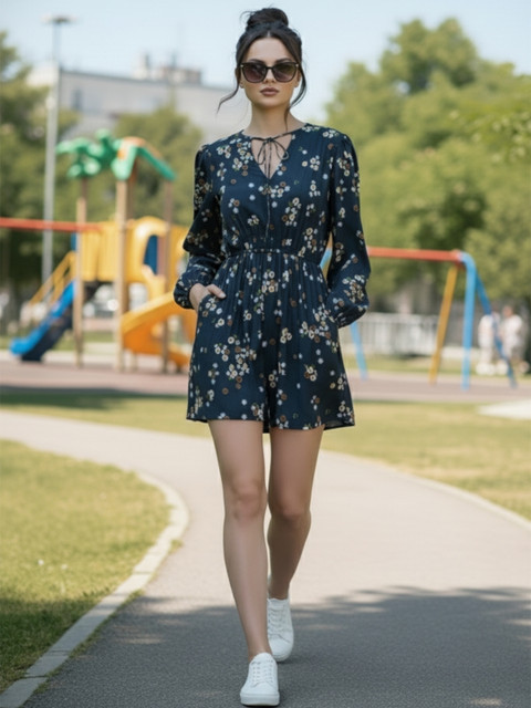 June 9 Clothing Printed Jumpsuit