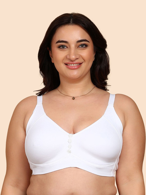 KOMLI Bonded Breathable Cotton Plus Size M-Frame Minimiser Non-Padded Bra