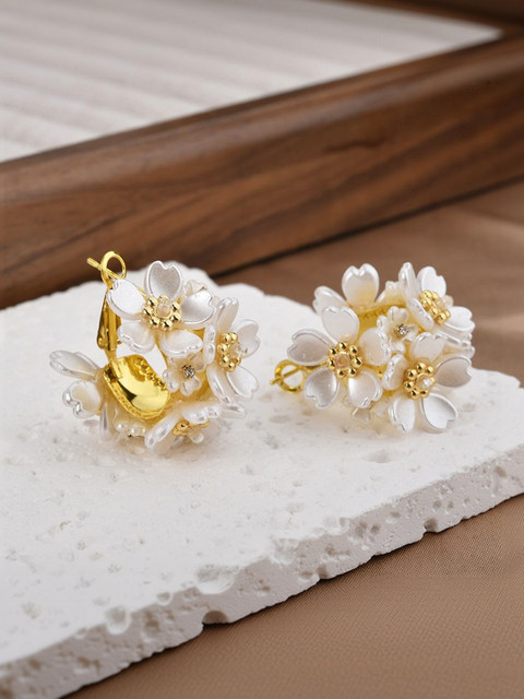 SZN Floral Hoop Earrings