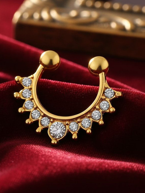 Mahi Gold-Plated Crystal Septum Nosepin