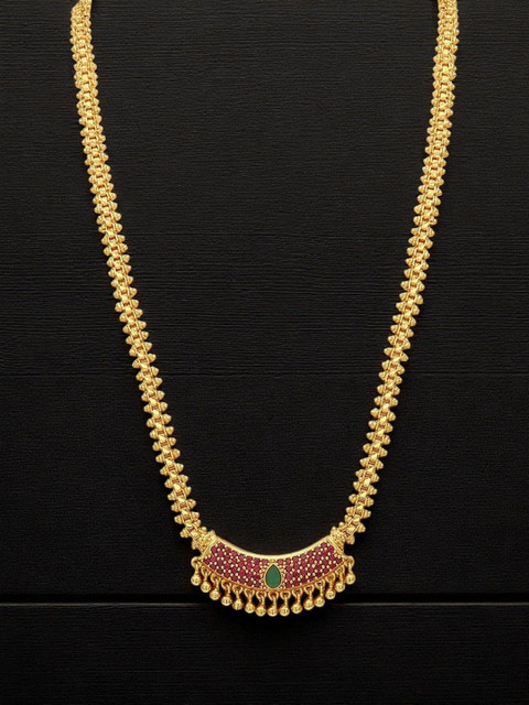 Anouk Gold-Plated American Diamond Stone Studded Necklace & Chains - Image 4