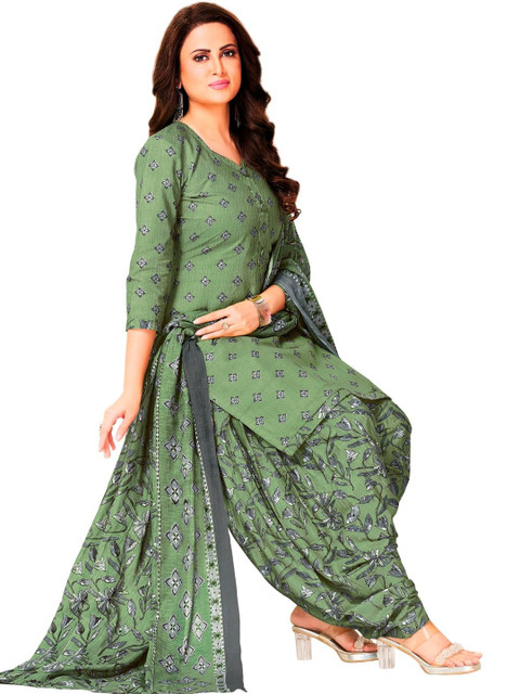 Simmu Printed Pure Cotton Unstitched Dress Material
