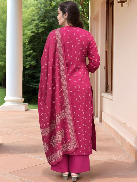 Aaghnya Women Ethnic Motifs Printed Regular Kurta with Palazzos & With Dupatta - Image 2