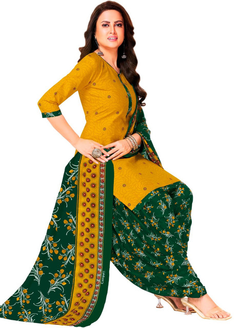 Simmu Printed Pure Cotton Unstitched Dress Material