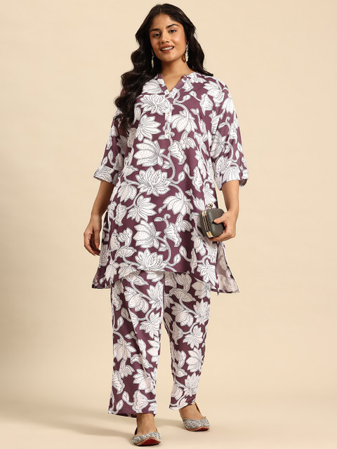 Sia Ab Pehnegi Duniya Printed Mandarin Collar Regular Kurta With Trousers Co-Ords Set - Image 6