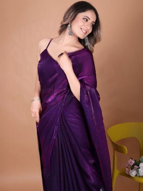 Anneca Satin Saree - Image 2