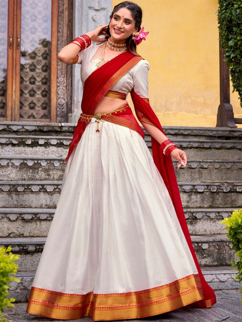 LOOKNBOOK ART Ready to Wear Lehenga & Unstitched Blouse With Dupatta