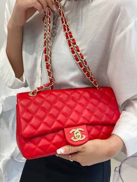 StyleCast Textured PU Structured Sling Bag