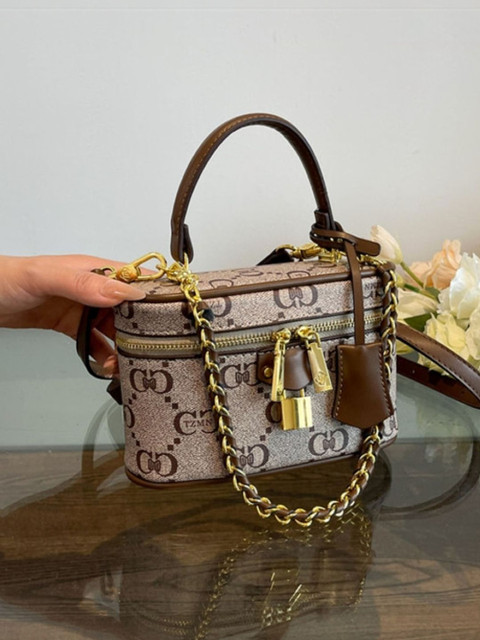 StyleCast Printed PU Structured Sling Bag