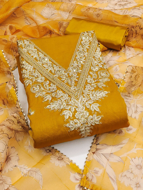 KALINI Embroidered Unstitched Dress Material - Image 2