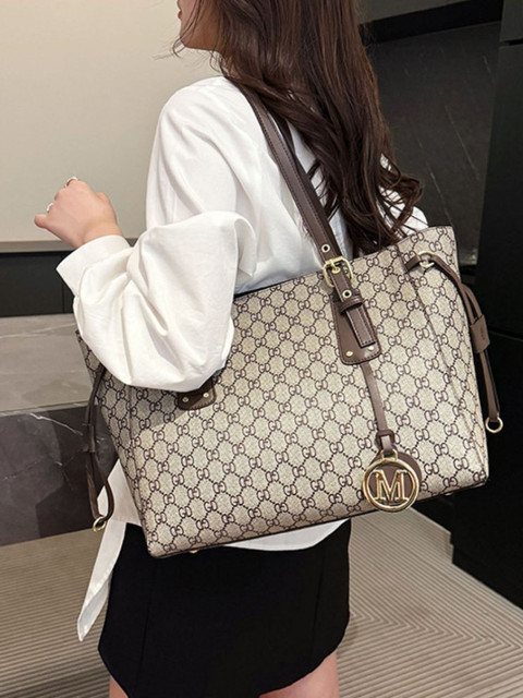 StyleCast Ethnic Motifs Printed PU Structured Shoulder Bag