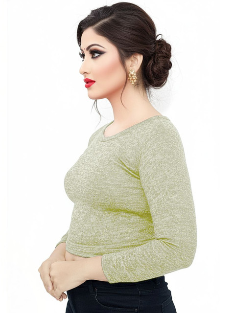 PU FASHION Round Neck Winter Saree Blouse