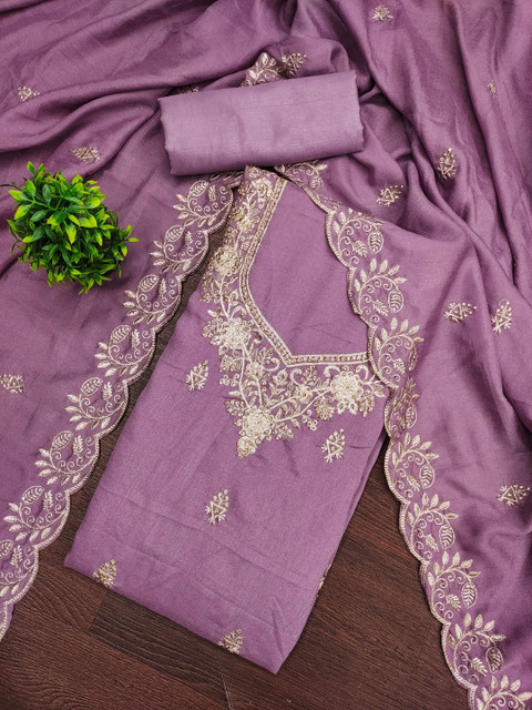 KALINI Embroidered Unstitched Dress Material