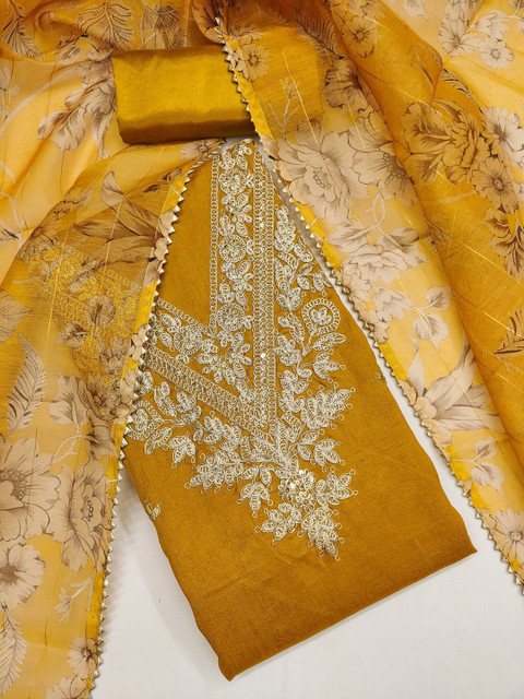 KALINI Embroidered Unstitched Dress Material