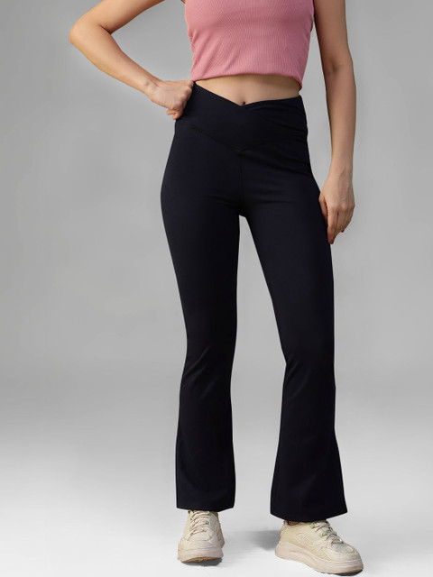 ATHLISIS Women Ribbed Flared Yoga Pants